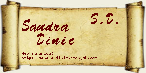 Sandra Dinić vizit kartica